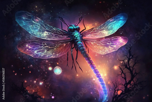 Spirit Animal - Dragonfly, Generative AI © Kadek