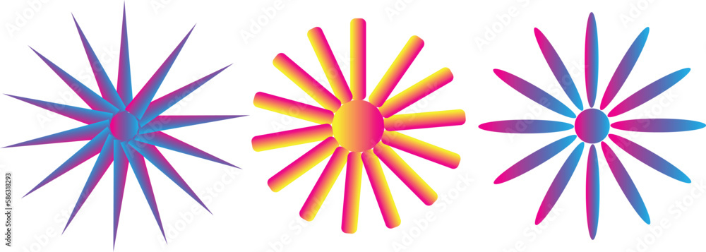 Vector gradient  flower