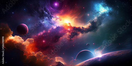 space galaxy background, Galaxy background, Starry cosmic nebula and deep space universe galaxies. photo