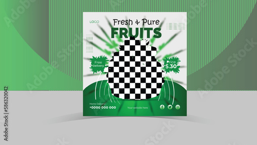 Social Media banner design.  New latest and unique fruit design. 