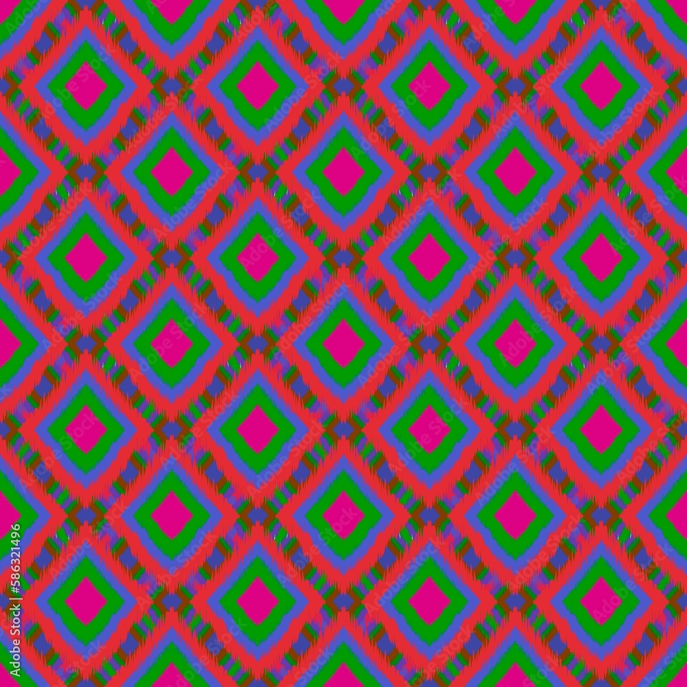 Ikat geometric folklore ornament. Tribal ethnic texture. Seamless striped pattern in Aztec style. Figure tribal embroidery. Indian, Scandinavian, Gyp sy, Mexican, folk pattern.ikat pattern.