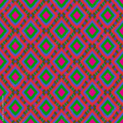 Ikat geometric folklore ornament. Tribal ethnic texture. Seamless striped pattern in Aztec style. Figure tribal embroidery. Indian  Scandinavian  Gyp sy  Mexican  folk pattern.ikat pattern.