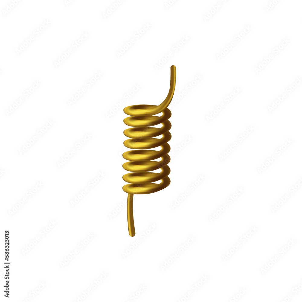 Compressed spring with pins realistic illustration illustration isolated. Compressed spring with pins realistic illustration illustration isolated.