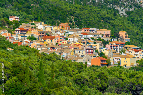 Lakones village at Corfu island photo