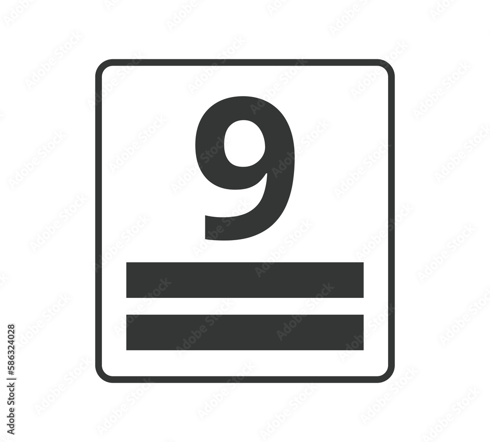 Monochromatic stacking height, number 9 Monochromatic stacking height, number 9
