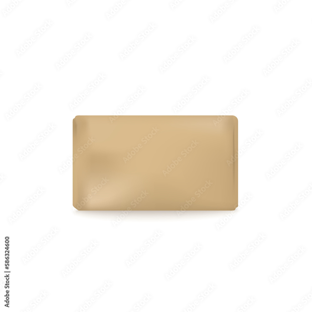 Top view of soap craft paper wrap box, 3D illustration isolated. Top view of soap craft paper wrap box, 3D illustration isolated.