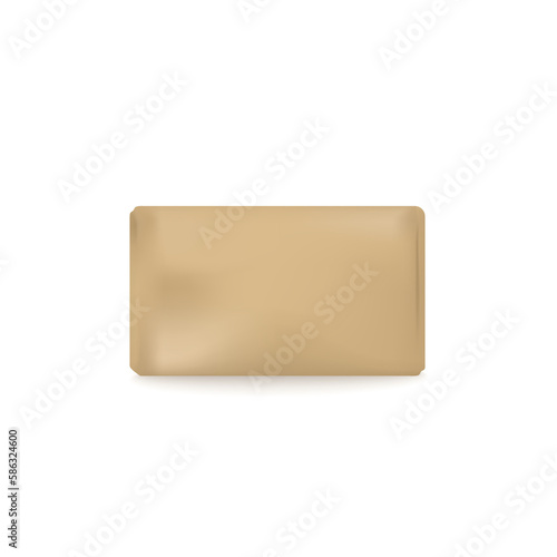 Top view of soap craft paper wrap box, 3D illustration isolated.