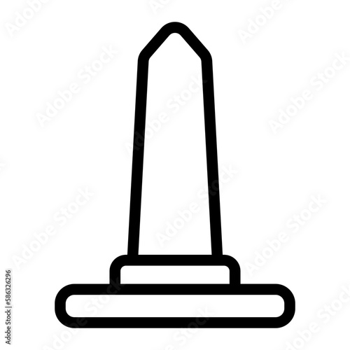 obelisk line icon