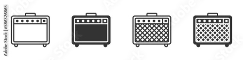 Guitar amp icon. Vector illustration.