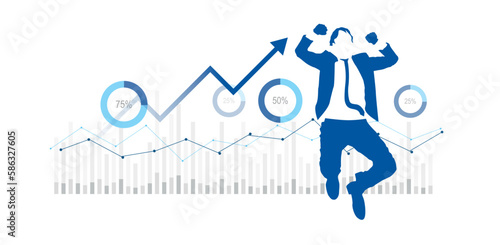  uomo d'affari, concetto di successo, leader, affari