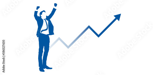  uomo d'affari, concetto di successo, leader, affari