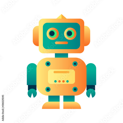 Odessa, Ukraine - March 28, 2023 - The modern concept of the chat bot. AI assistant transmitting information. Vector illustration. Modern flat style.