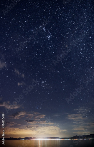 night sky above South Africa