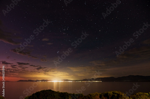 night sky above South Africa