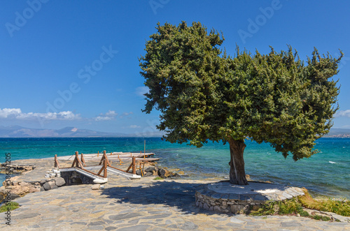 Fototapeta Naklejka Na Ścianę i Meble -  pier on Dodo Beach in Ardic (Cesme, Izmir region, Turkey)