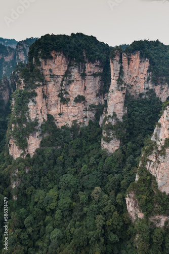 Amazing landscape of quartzite sandstone pillars   Tianzi Mountain Scenic Area   Wulingyuan  China