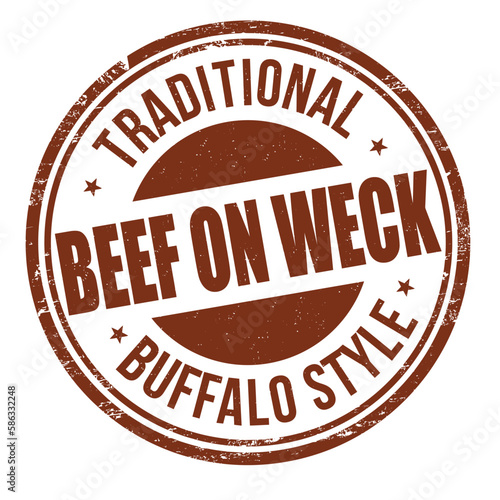 Beef on weck grunge rubber stamp