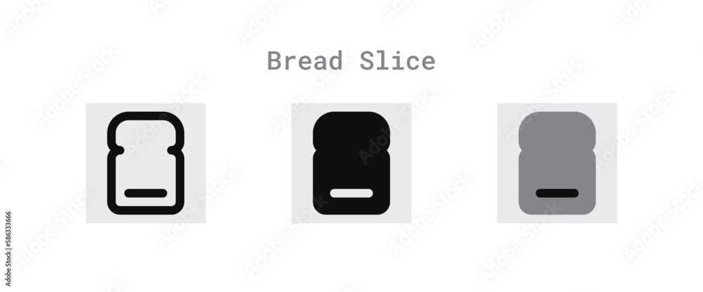 bread slice icon set bread slice icon set