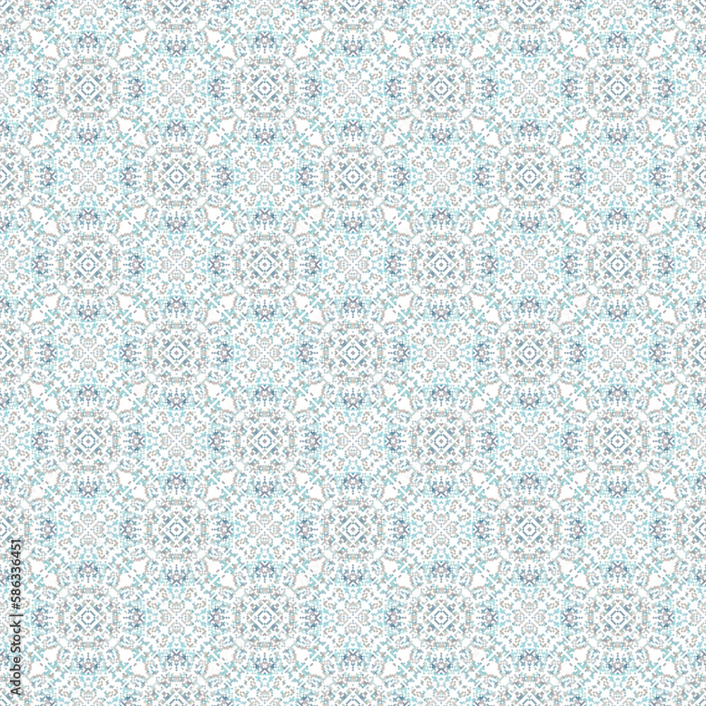 Seamless background pattern. Abstract geometric symmetric mosaic pattern.