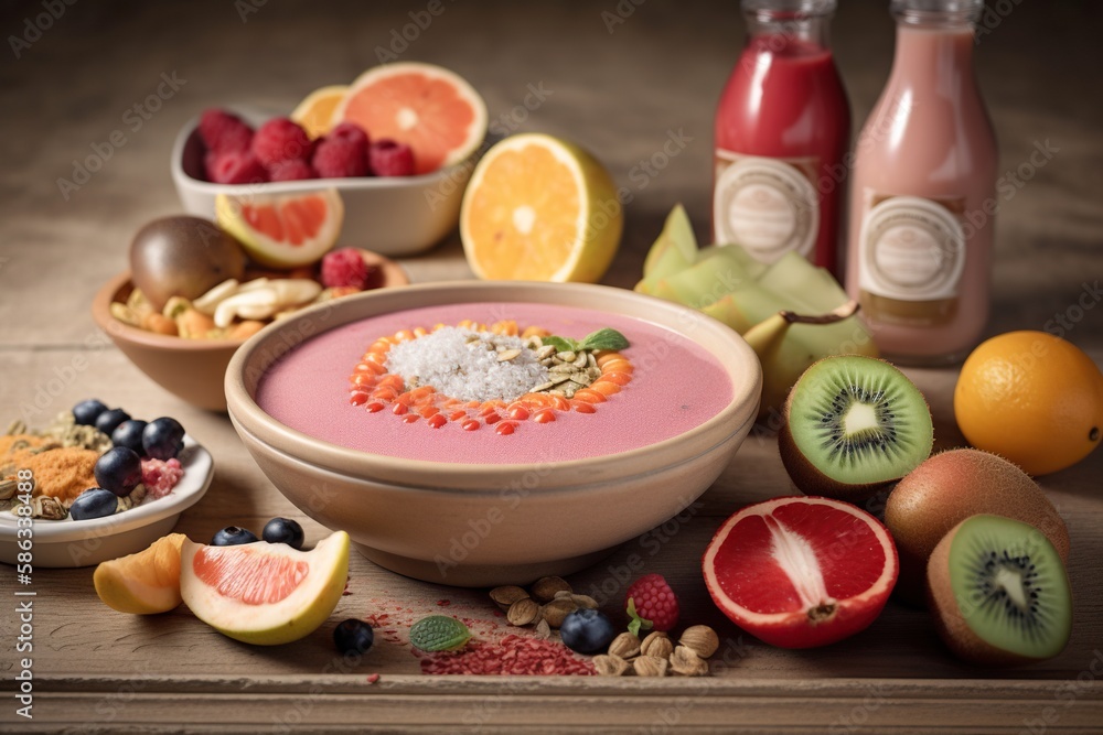 photos of food, drinks and fruits with creative angles on a wooden table photos of food, drinks and fruits with creative angles on a wooden table