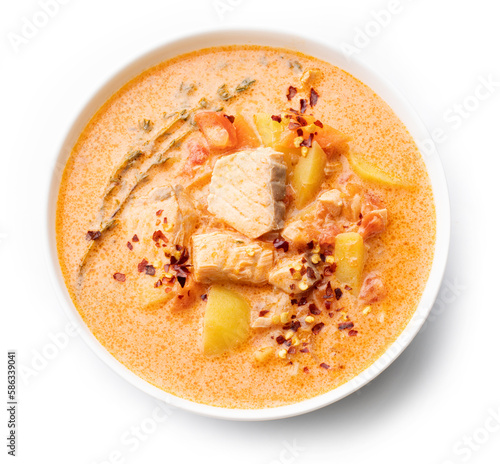 bowl of fish soup