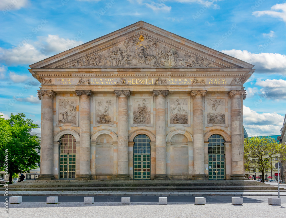 Obraz premium Cathedral of St. Hedwig on Bebelplatz square, Berlin, Germany