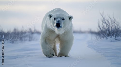 Polar bear cub Generative AI