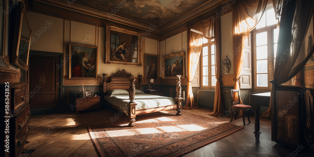 bedroom interior design in the style of Italian Renaissance ...