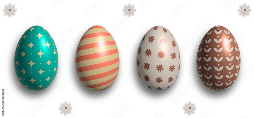 Set of 3d easter eggs on transparent background. PNG illustration. Set of 3d easter eggs on transparent background. PNG illustration.