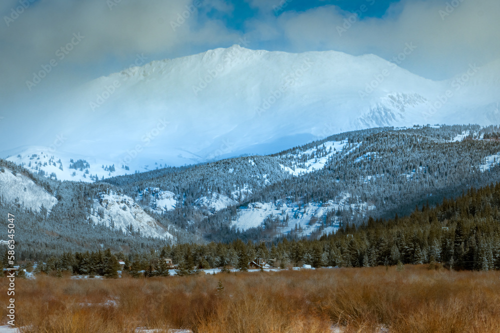 Colorado mountains in winter, in and around the Leadville area