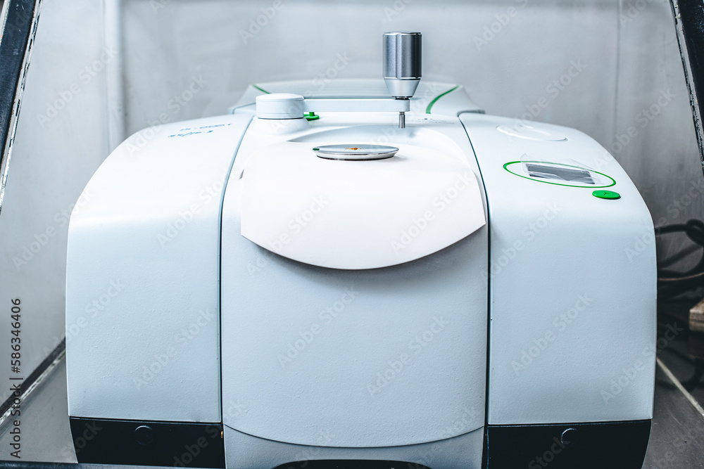 Fourier Transform Infrared Spectroscopy FTIR instrument. The FTIR was