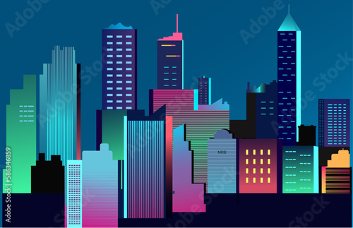 abstract city skyline illustration