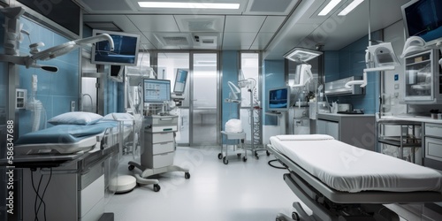 hospital operating room interior  generative  ai 