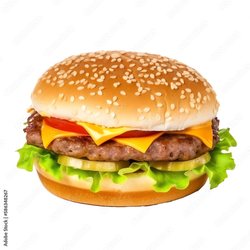 cheese burger isolated on transparent background cheese burger isolated on transparent background