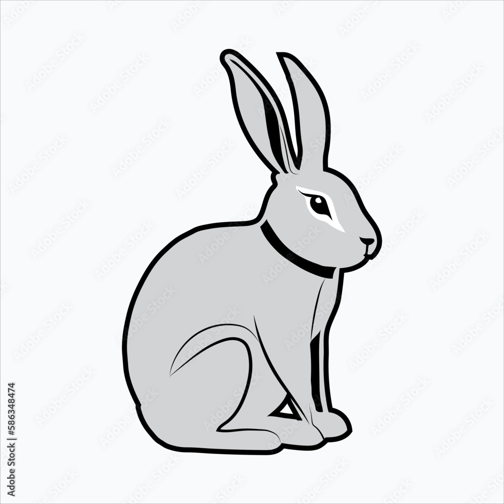 A cute rabbit is sitting on the floor A cute rabbit is sitting on the floor