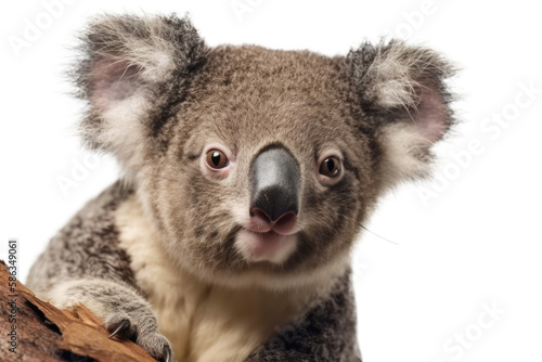 Koala isolated transparent background. Generative AI