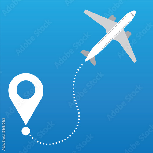 Airplane icon. Vector illustration.