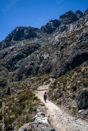 hiking in the mountains