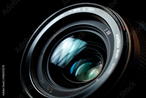 Macro Photography of a Camera Lens, Generative AI