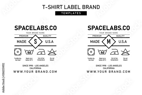 Clothing label tag graphic design