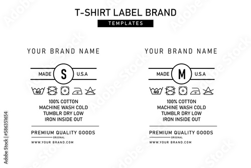 Clothing label tag graphic design