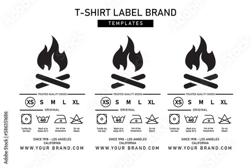 Clothing label tag graphic design