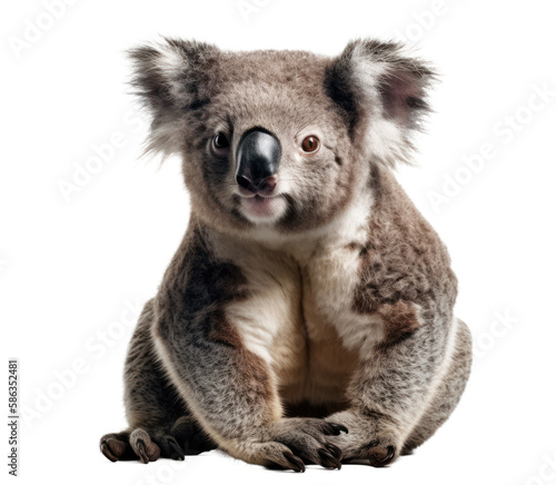 Obraz na płótnie Koala isolated transparent background. Generative AI