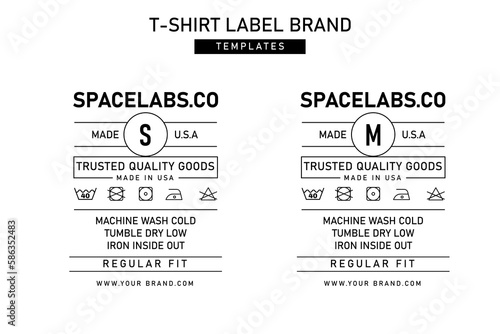 Clothing label tag graphic design