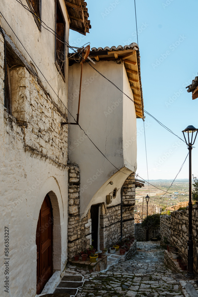 Fototapeta premium narrow street in the old town of island