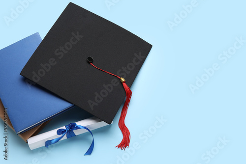 Diploma with ribbon, gradua...