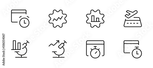 Website optimization stats, Target and Increase sales signs. Seo line icons. Traffic management, social network and seo icons. Gear wheel, Search engine and increase mobile sales. Vector. UI app web