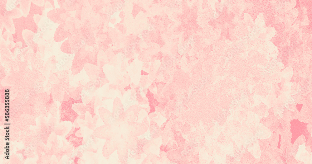 abstract floral pink background with watercolor detail 