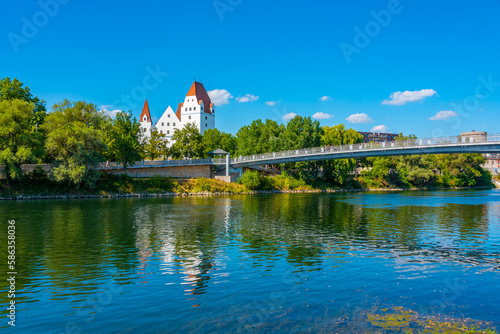 Bridge leading to the New castle in German town Ingolstadt photo