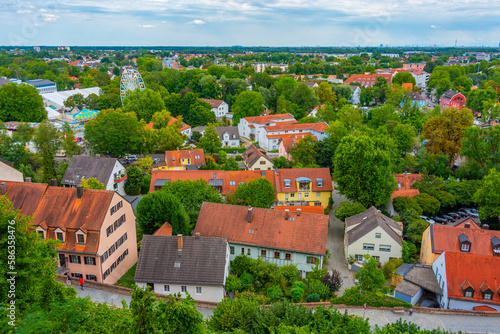 Aerial view of German town Munich photo